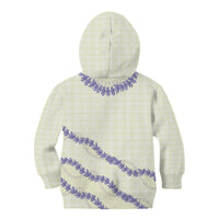 Hawaii Honohono Palaka Motifs Kid Hoodie Hawaiian Orchid Lei