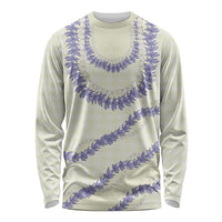 Hawaii Honohono Palaka Motifs Long Sleeve Shirt Hawaiian Orchid Lei