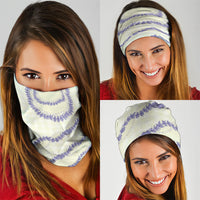Hawaii Honohono Palaka Motifs Neck Gaiter Hawaiian Orchid Lei