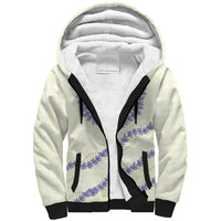 Hawaii Honohono Palaka Motifs Sherpa Hoodie Hawaiian Orchid Lei