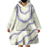 Hawaii Honohono Palaka Motifs Wearable Blanket Hoodie Hawaiian Orchid Lei