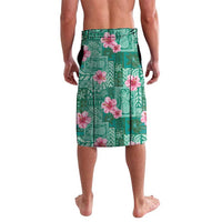 Cyan Hawaii Hibiscus With Tropical Flowers Motifs Lavalava - Polynesian Pride