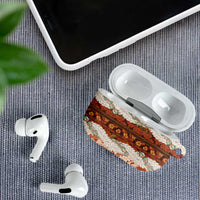 Aloha Hawaii Mikioi Lei AirPods Case Beige Tropical Flower Pattern - Polynesian Pride