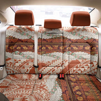 Aloha Hawaii Mikioi Lei Back Car Seat Cover Beige Tropical Flower Pattern - Polynesian Pride