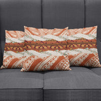 Aloha Hawaii Mikioi Lei Pillow Cover Beige Tropical Flower Pattern - Polynesian Pride