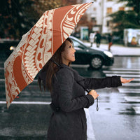 Aloha Hawaii Mikioi Lei Umbrella Beige Tropical Flower Pattern LT14 - Polynesian Pride