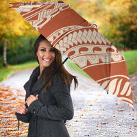 Aloha Hawaii Mikioi Lei Umbrella Beige Tropical Flower Pattern LT14 - Polynesian Pride