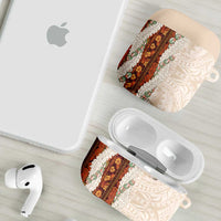 Aloha Hawaii Mikioi Lei AirPods Case Cattail Red Tropical Flower Pattern - Polynesian Pride