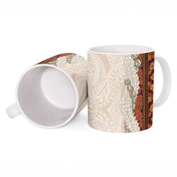 Aloha Hawaii Mikioi Lei Ceramic Mug Cattail Red Tropical Flower Pattern LT14 - Polynesian Pride