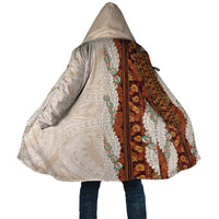 Aloha Hawaii Mikioi Lei Cloak Cattail Red Tropical Flower Pattern LT14 Unisex Cattail Red - Polynesian Pride