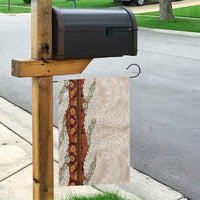 Aloha Hawaii Mikioi Lei Garden Flag Cattail Red Tropical Flower Pattern - Polynesian Pride