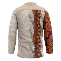 Aloha Hawaii Mikioi Lei Hockey Jersey Cattail Red Tropical Flower Pattern LT14 - Polynesian Pride