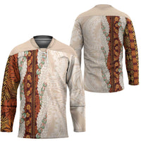 Aloha Hawaii Mikioi Lei Hockey Jersey Cattail Red Tropical Flower Pattern LT14 - Polynesian Pride