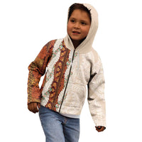 Aloha Hawaii Mikioi Lei Kid Hoodie Cattail Red Tropical Flower Pattern - Polynesian Pride