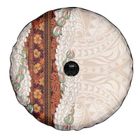 Aloha Hawaii Mikioi Lei Spare Tire Cover Cattail Red Tropical Flower Pattern - Polynesian Pride