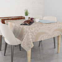 Aloha Hawaii Mikioi Lei Tablecloth Cattail Red Tropical Flower Pattern - Polynesian Pride