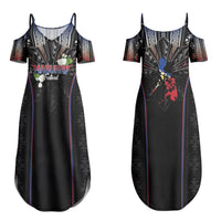 Mabuhay Philippines Festival Couples Matching Summer Maxi Dress and Long Sleeve Button Shirt Filipino Map Sampaguita Igorot Pattern LT14 - Polynesian Pride