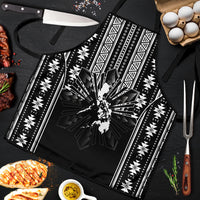 Mabuhay Philippines Festival Apron Filipino Map Black White Igorot Pattern LT14 Black - Polynesian Pride