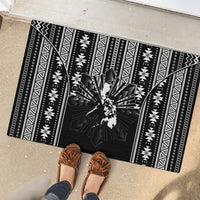 Mabuhay Philippines Festival Rubber Doormat Filipino Map Black White Igorot Pattern LT14 - Polynesian Pride