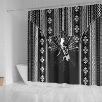 Mabuhay Philippines Festival Shower Curtain Filipino Map Black White Igorot Pattern LT14 - Polynesian Pride