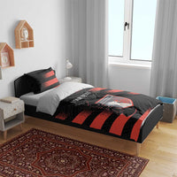 Custom New Caledonia Football Bedding Set Allez Les Cagous Polynesian Pattern