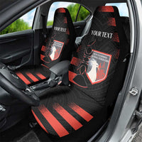 Custom New Caledonia Football Car Seat Cover Allez Les Cagous Polynesian Pattern