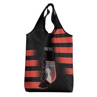 Custom New Caledonia Football Grocery Bag Allez Les Cagous Polynesian Pattern LT14 - Polynesian Pride