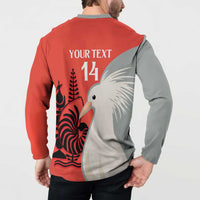 Custom Nouvelle-Caledonie Football Button Sweatshirt Allez Les Cagous Simple Style LT14 - Polynesian Pride