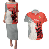 Custom Nouvelle-Caledonie Football Couples Matching Puletasi and Hawaiian Shirt Allez Les Cagous Simple Style