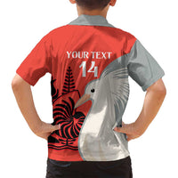 Custom Nouvelle-Caledonie Football Family Matching Off Shoulder Maxi Dress and Hawaiian Shirt Allez Les Cagous Simple Style