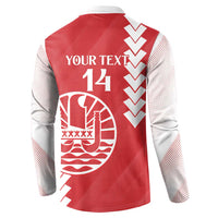 Custom Tahiti Football Button Sweatshirt Go Toa Aito