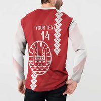 Custom Tahiti Football Button Sweatshirt Go Toa Aito