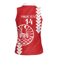 Custom Tahiti Football Women Sleeveless Polo Shirt Go Toa Aito