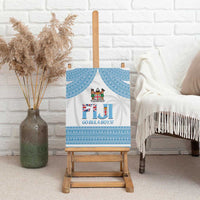 Custom Fiji Tapa Football Canvas Wall Art Go Bula Boy!