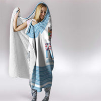 Custom Fiji Tapa Football Hooded Blanket Go Bula Boy!