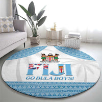 Custom Fiji Tapa Football Round Carpet Go Bula Boy!