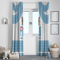 Custom Fiji Tapa Football Window Curtain Go Bula Boy!