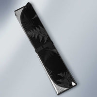 New Zealand Silver Fern Curling Personalised Auto Sun Shade Aotearoa Kiwi Ponga Black White Version - Polynesian Pride
