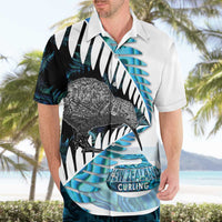 New Zealand Silver Fern Curling Personalised Hawaiian Shirt Aotearoa Kiwi Ponga Paua Shell Version LT14 - Polynesian Pride
