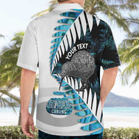 New Zealand Silver Fern Curling Personalised Hawaiian Shirt Aotearoa Kiwi Ponga Paua Shell Version LT14 - Polynesian Pride