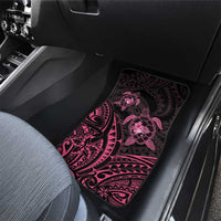 Pink Black Polynesia Floral Sea Turtle Car Mats - Polynesian Pride
