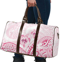 Pink White Polynesia Floral Sea Turtle Travel Bag - Polynesian Pride