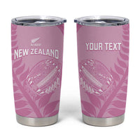 Custom New Zealand Silver Fern Rugby 2025 Tumbler Cup All Black Aotearoa Maori Pink