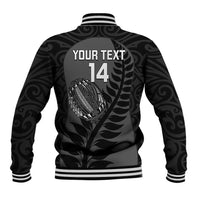Custom New Zealand Silver Fern Rugby 2025 Baseball Jacket Go Champions Aotearoa Maori Black