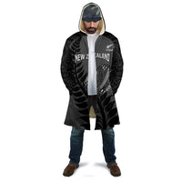 Custom New Zealand Silver Fern Rugby 2025 Cloak Go Champions Aotearoa Maori Black - Polynesian Pride