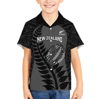 Custom New Zealand Silver Fern Rugby 2025 Family Matching Long Sleeve Bodycon Dress and Hawaiian Shirt Go Champions Aotearoa Maori Black