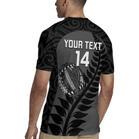 Custom New Zealand Silver Fern Rugby 2025 Rugby Jersey Go Champions Aotearoa Maori Black