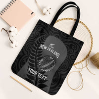 Custom New Zealand Silver Fern Rugby 2025 Tote Bag Go Champions Aotearoa Maori Black - Polynesian Pride