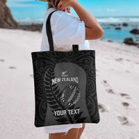 Custom New Zealand Silver Fern Rugby 2025 Tote Bag Go Champions Aotearoa Maori Black - Polynesian Pride