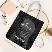 Custom New Zealand Silver Fern Rugby 2025 Tote Bag Go Champions Aotearoa Maori Black - Polynesian Pride